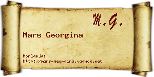 Mars Georgina névjegykártya